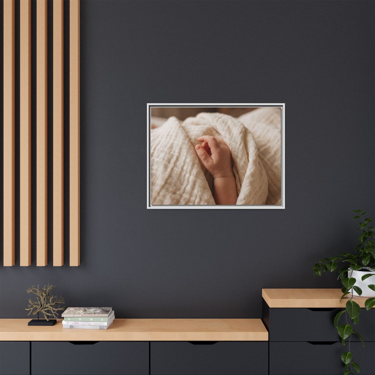 Framed Canvas - Soft Nursery Photography — White / 1.25"