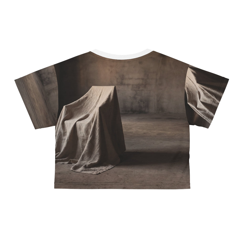 Crop Tee - Draped Silence Still Life Art - Shadowed... |...