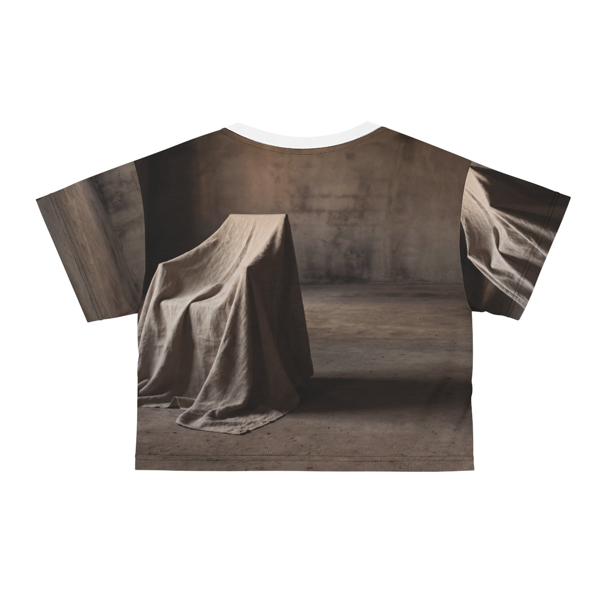 Crop Tee - Draped Silence Still Life Art - Shadowed... |...