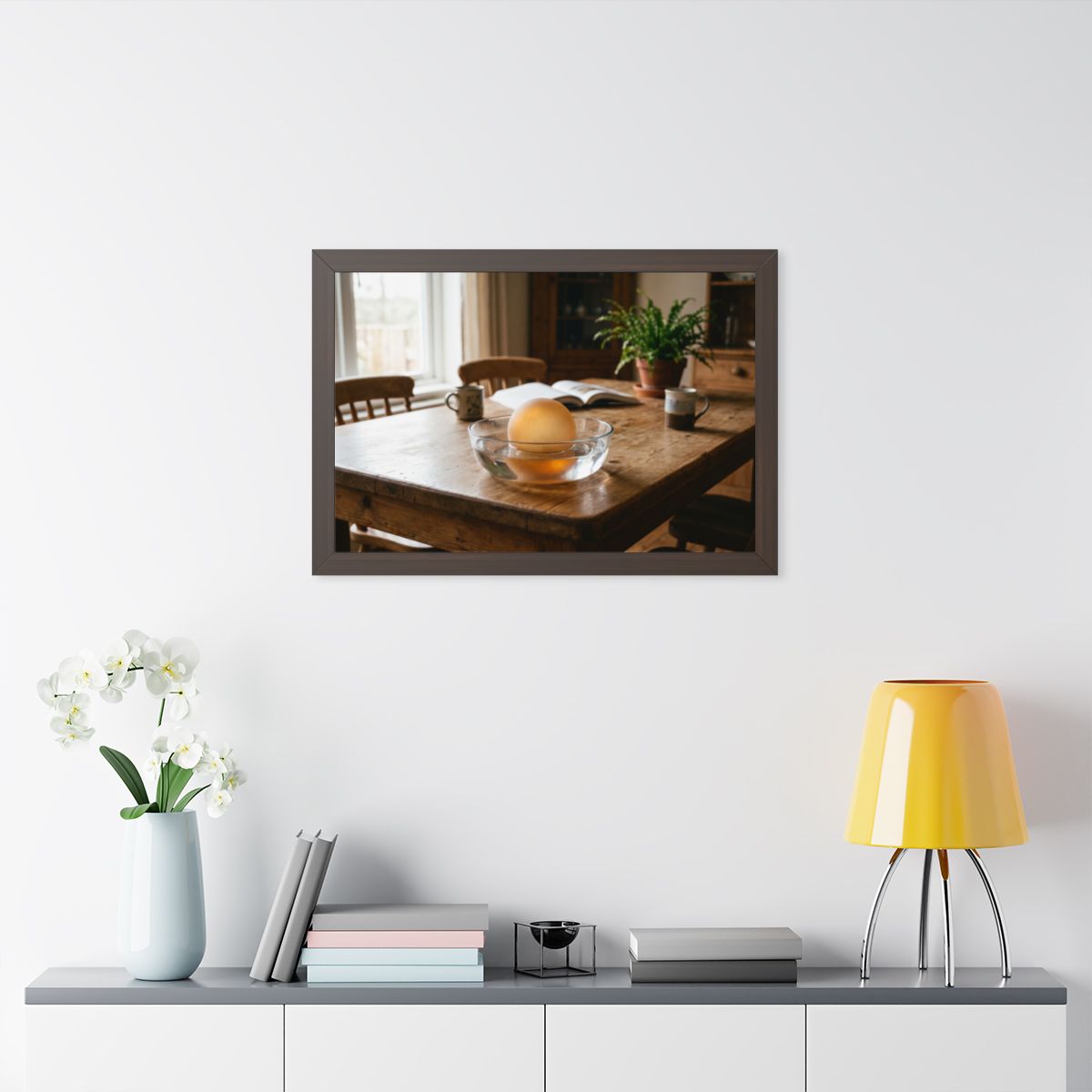 Framed Horizontal Poster - Amber Sanctuary — Walnut (14×11...