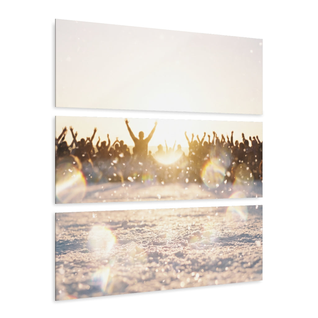 Landscape Acrylic Print of Golden Hour Crowd