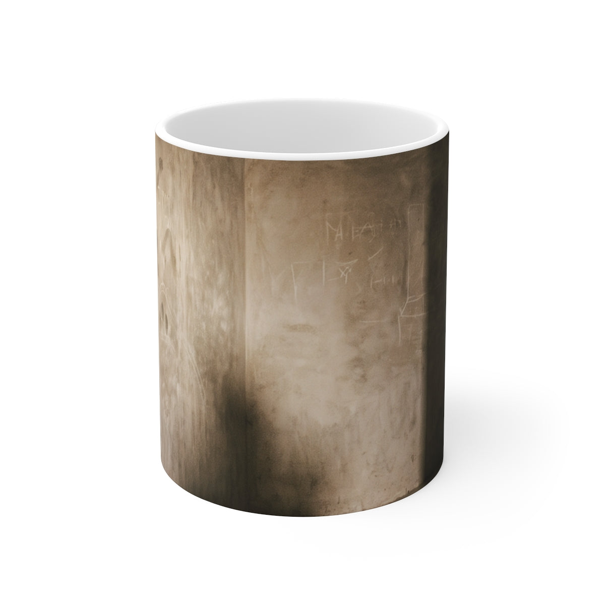 11oz White Mug - Shadows of the Citadel moody architectural...