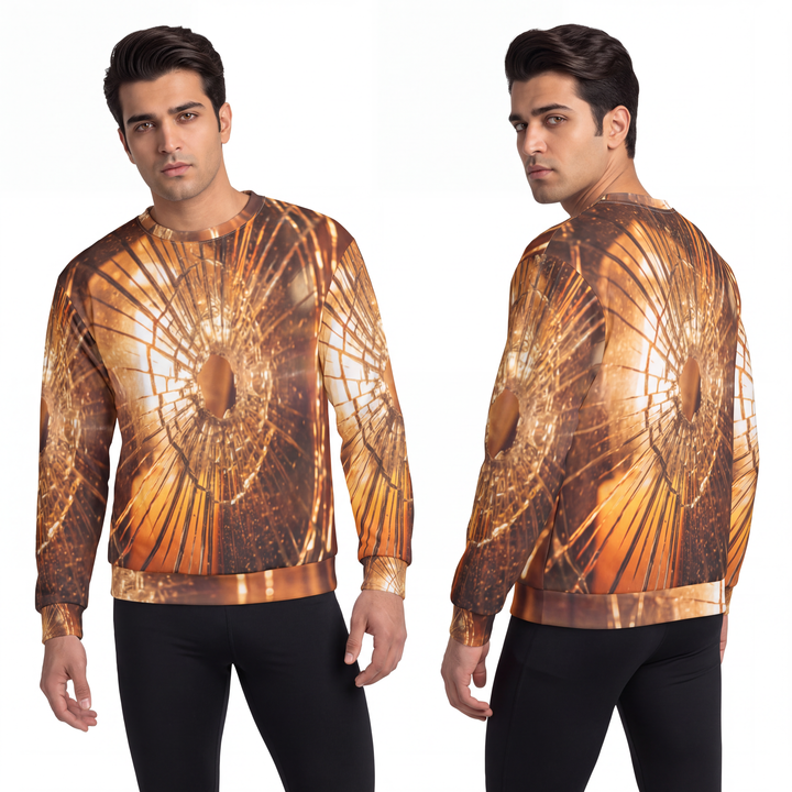 Men's Sweatshirt - Shattered Gold Cozy Pullover