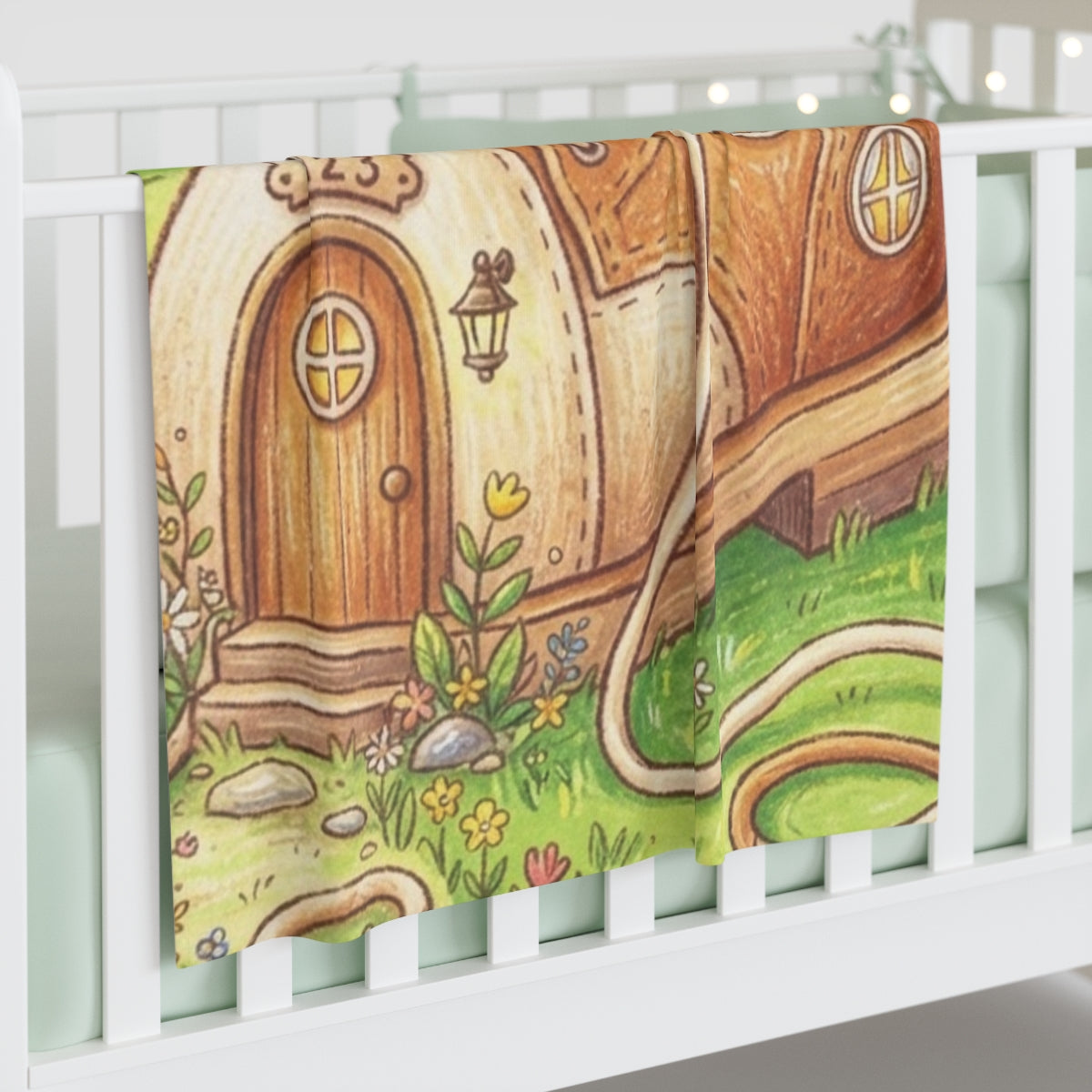 Baby Swaddle Blanket - Whimsical Shoe Cottage Fairy... |...