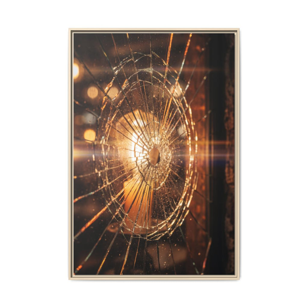 Framed Matte Canvas - Shattered Glass