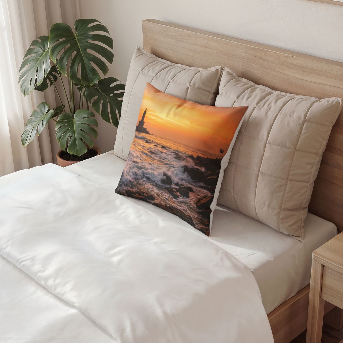 Velvet Pillow - Majestic Ocean Dawn