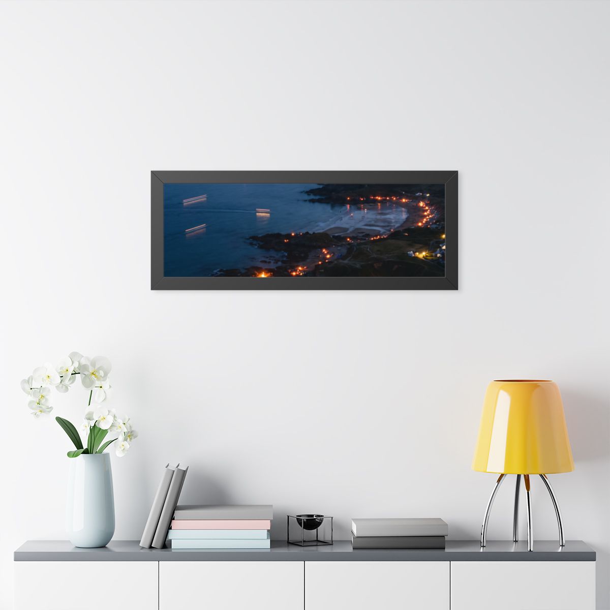 Framed Horizontal Poster - Coastal — Black (14×11, 16×12......