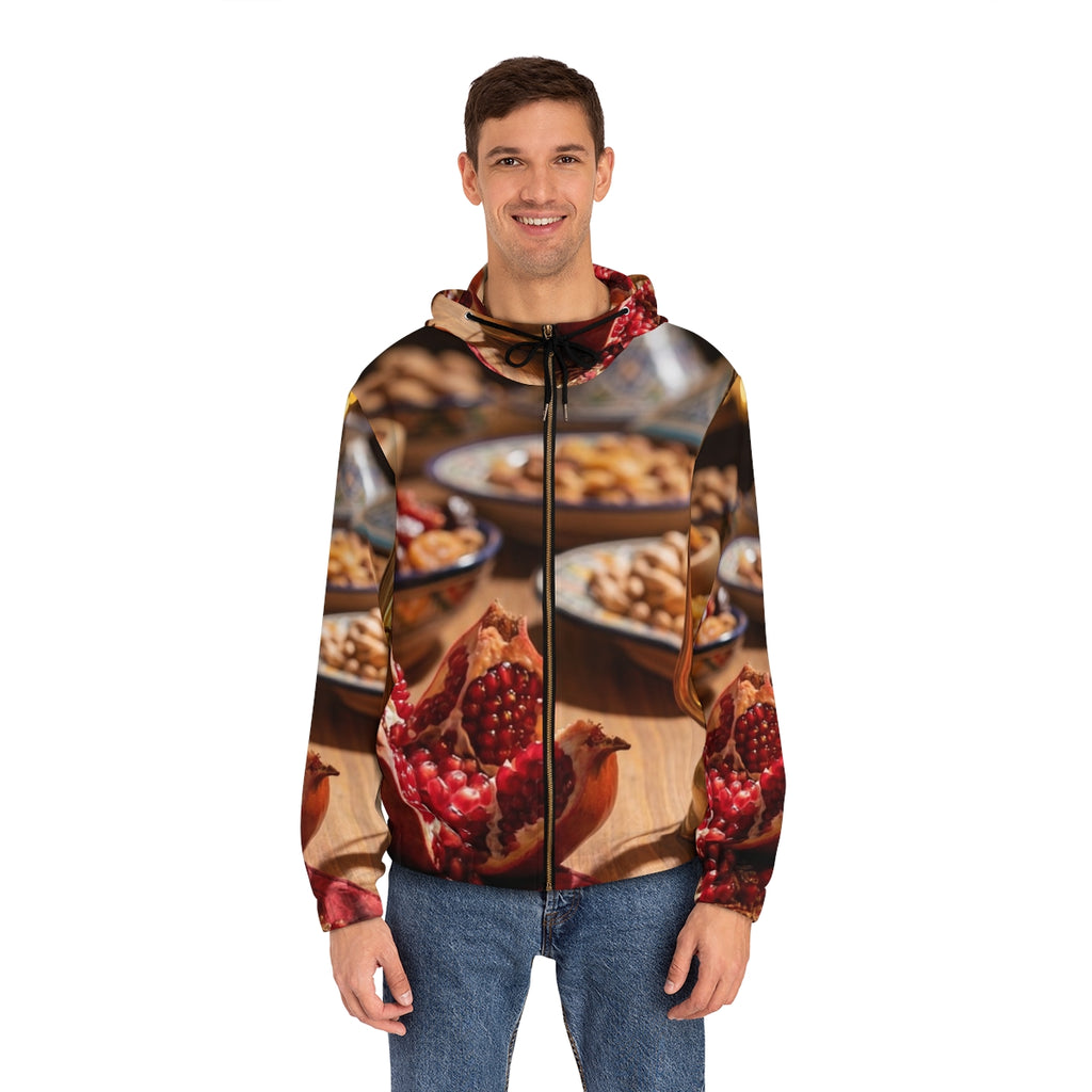 Men's Full-Zip Hoodie - Amber Twilight | Echovira Gallery