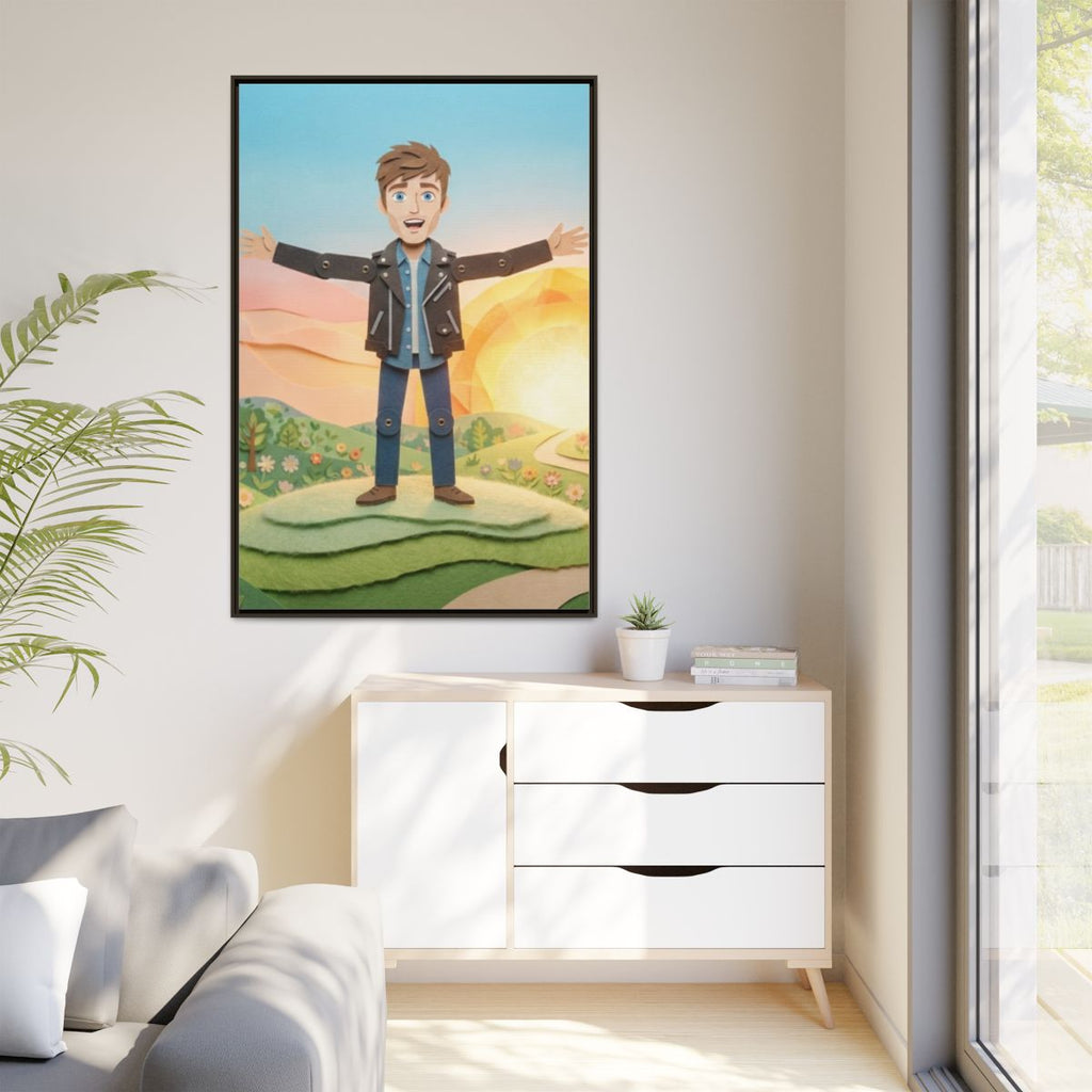 Framed Matte Canvas - Sunny Meadow Story — Espresso / 1.25"...