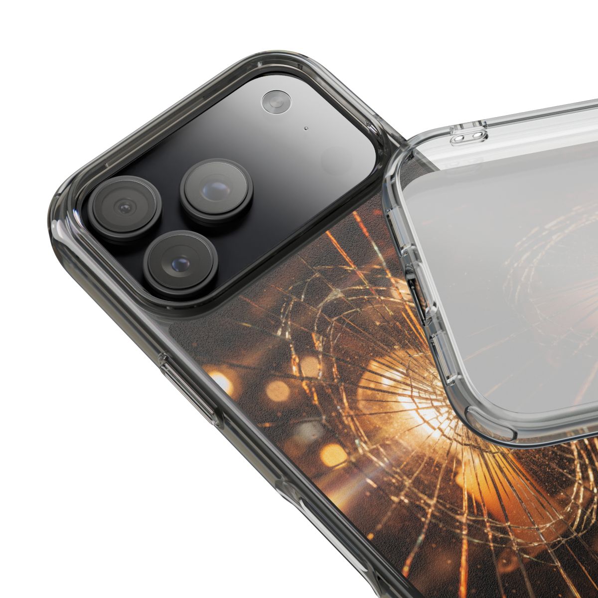 Clear Impact-Resistant Case - Fractured Glow