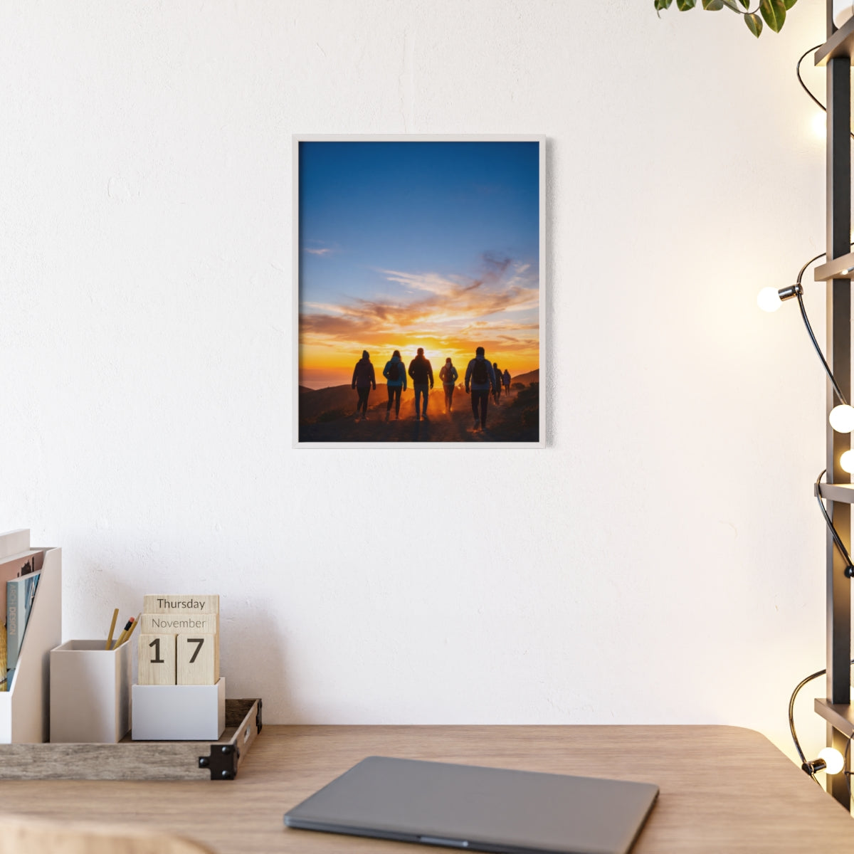 Posters with Wooden Frame - Sunrise Journey