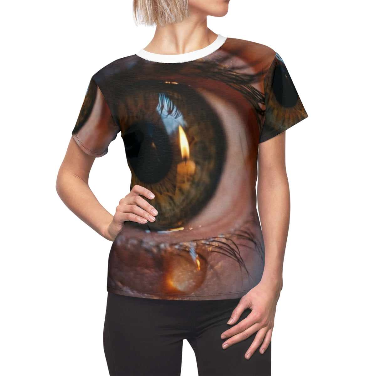 Women's Cut & Sew Tee - Amber Iris Reflection Fine Art Print...