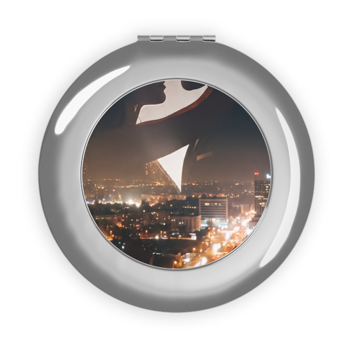 Compact Travel Mirror - City Twilight Lights | Echovira...