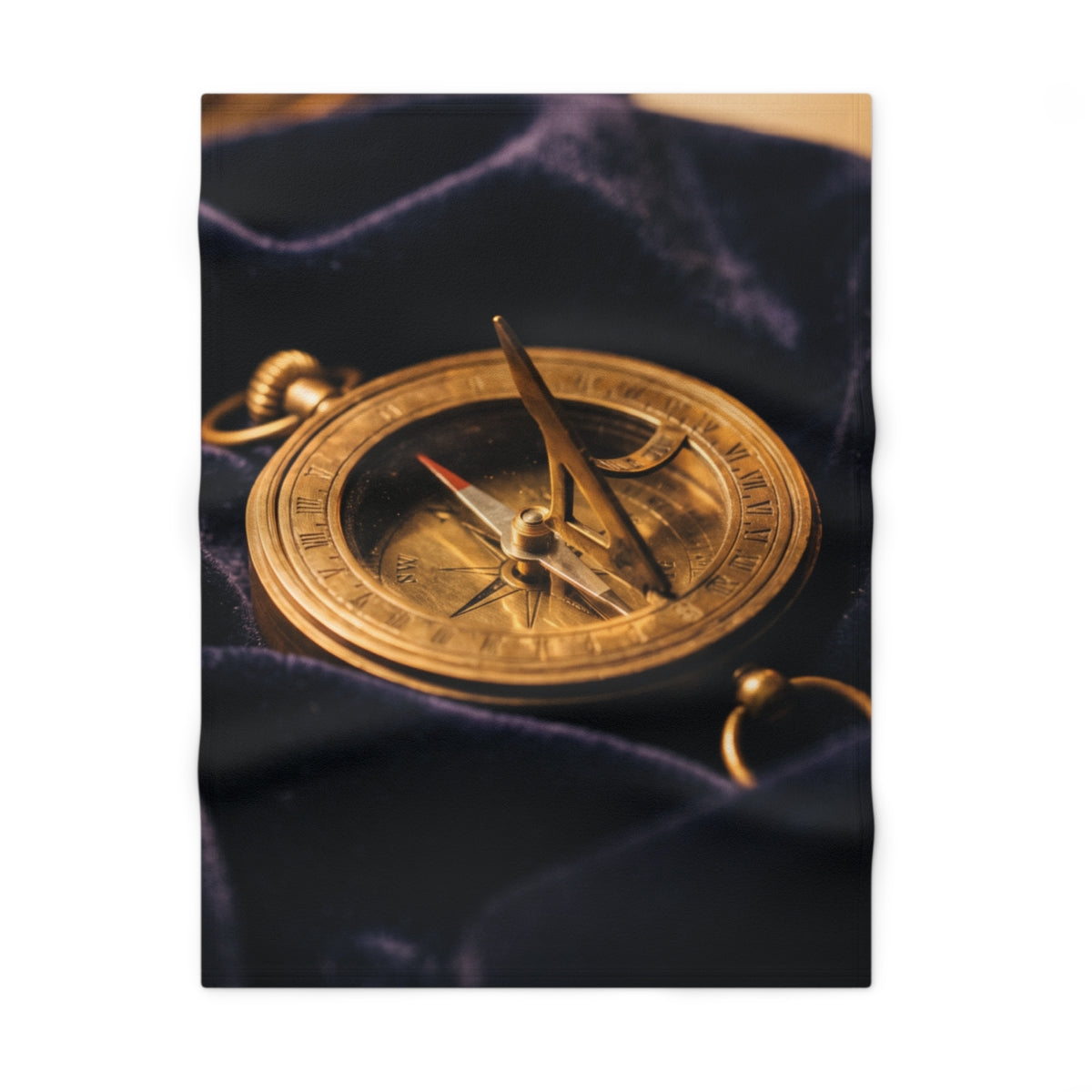 Sundial Compass Fleece Baby Blanket