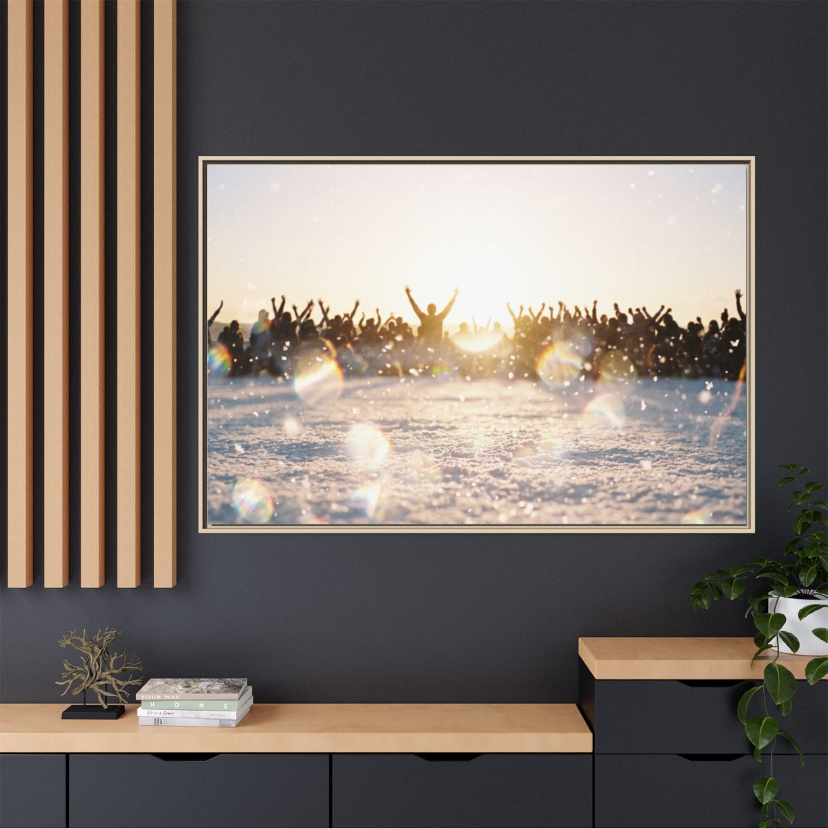 Framed Matte Canvas Golden Hour Celebration