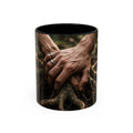 Accent Coffee Mug with Forest Roots Art
