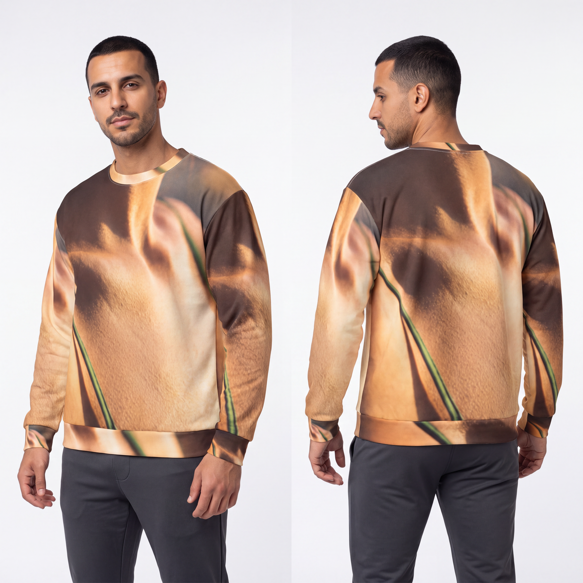 Men's Sweatshirt - Sunset Silk Cozy Fit | Echovira Gallery