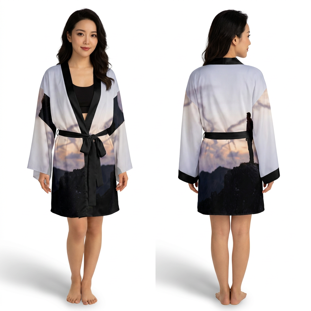 Peignoir kimono à manches longues Solitude alpine