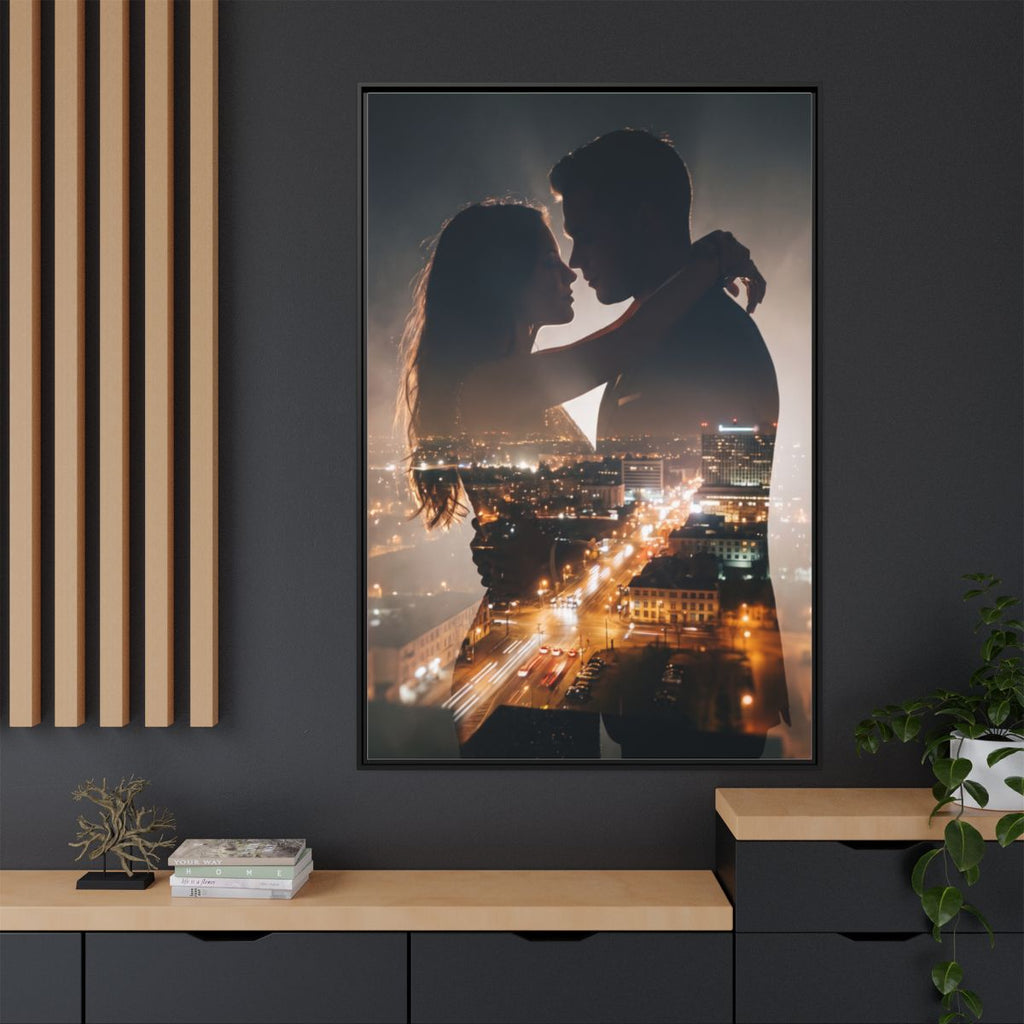 Framed Matte Canvas - Metropolitan Lovers Glow (8×10, 9×12...