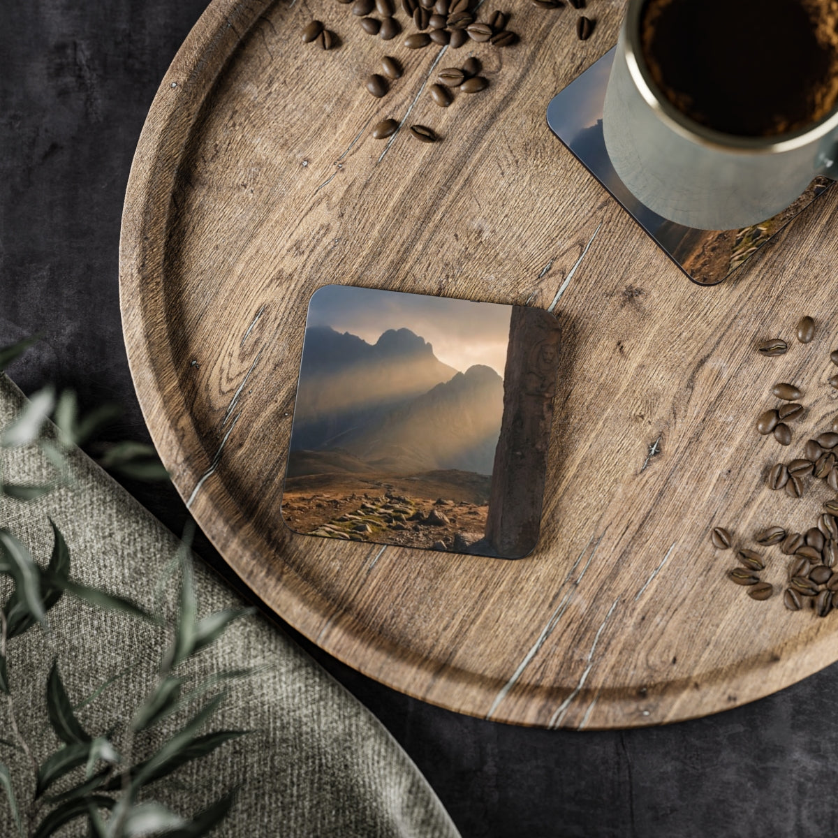 Coasters - Mystic Monolith Ancient Persian Mountain Art (1 &...