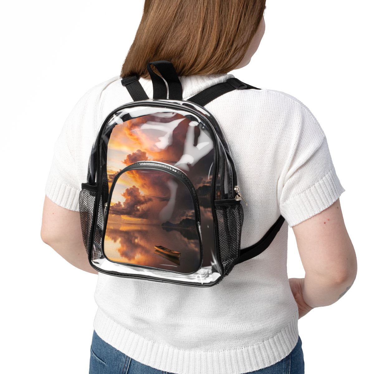 Clear Stadium Backpack - Sunset Accents | Echovira Gallery
