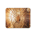 Leather Placemat - Fractured Glow Moody Amber Glass Art |...