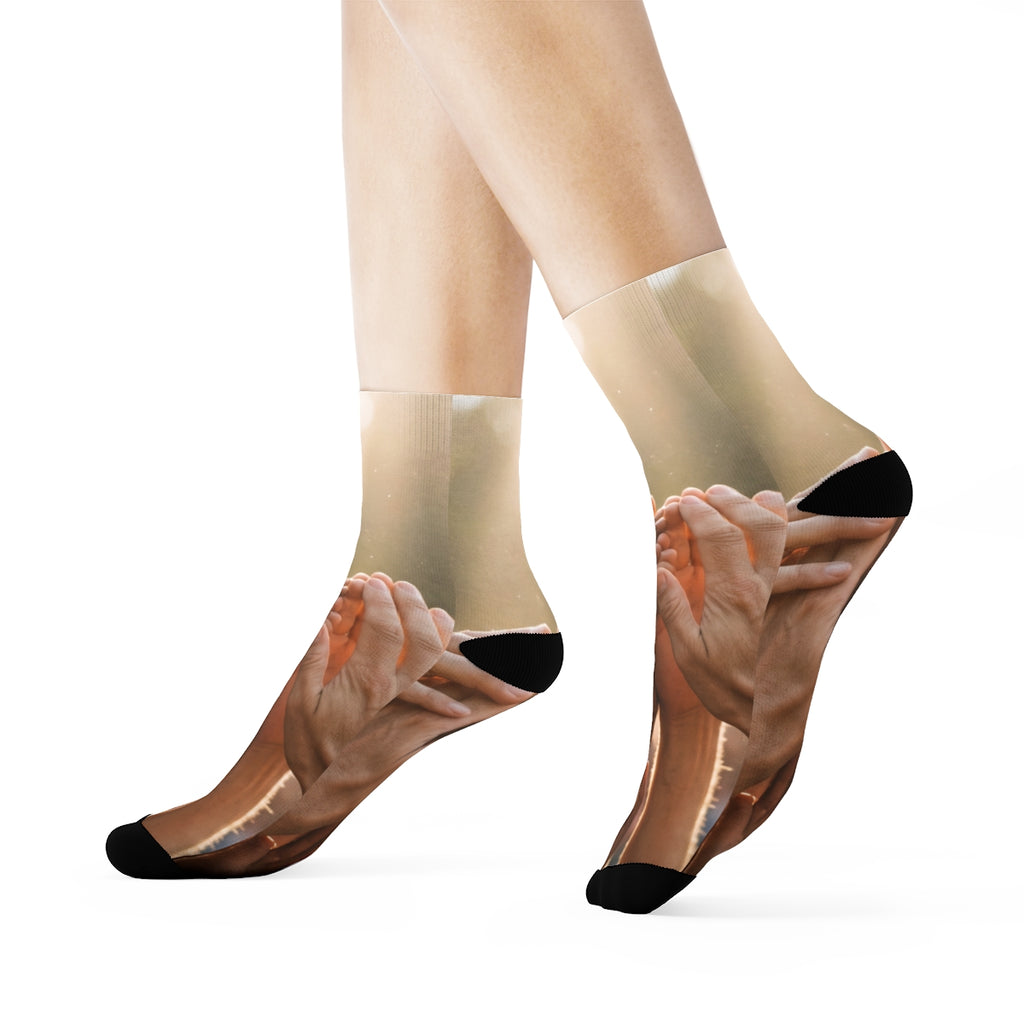 Crew Socks - Golden Rays of Unity Wall Art | Echovira...