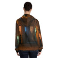 Women's Full-Zip Hoodie - Shadowed Alleyway Mystery Art... |...