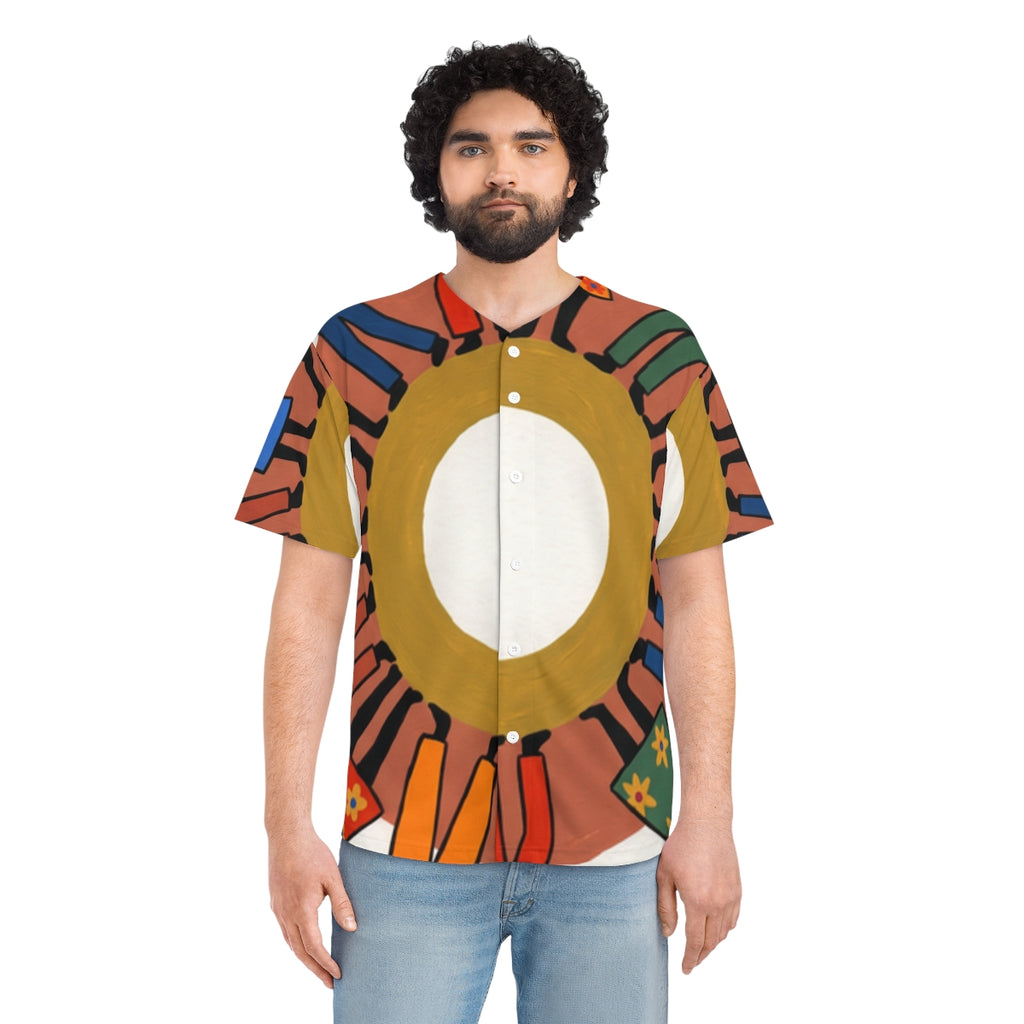 Men's Baseball Jersey - Unity Mandala Art | Echovira Gallery