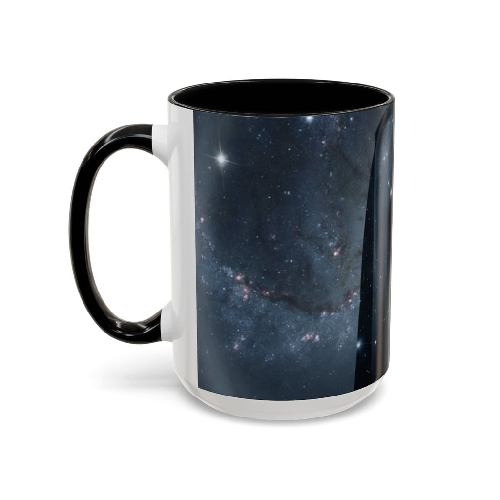 Accent Coffee Mug - Orion Cosmic Sentinel Art | Echovira...