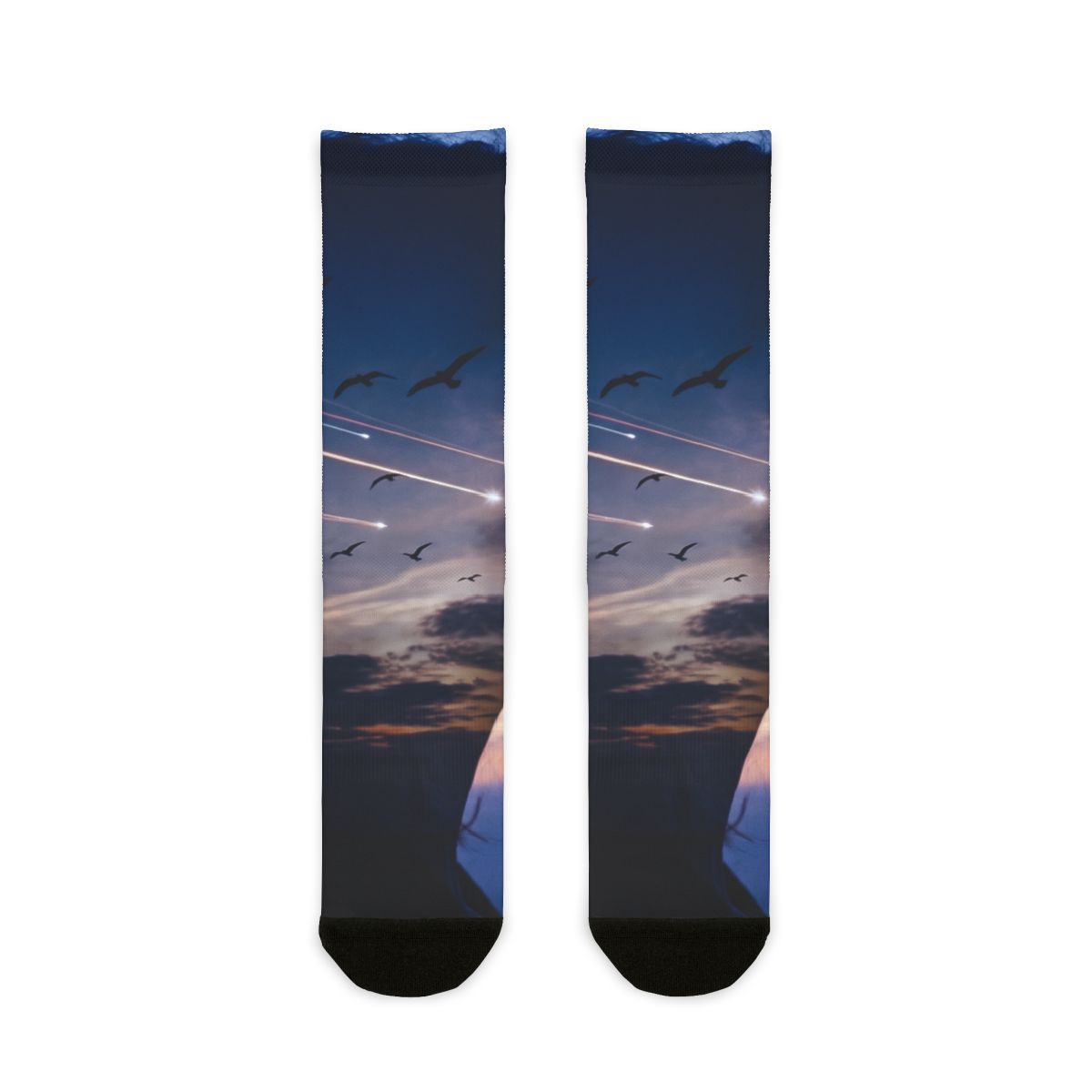 Sublimation Crew Socks - Ethereal Dusk | Echovira Gallery
