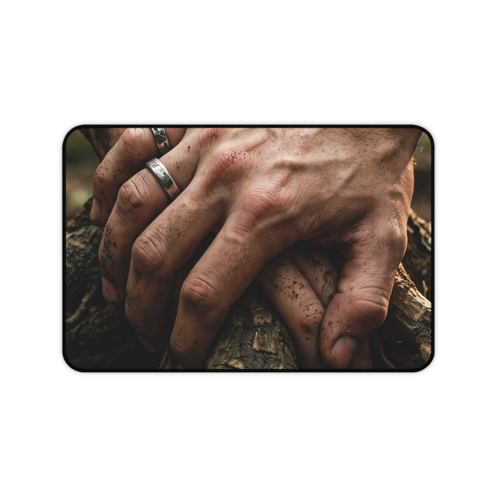 Forest Roots Desk Mat with Earth Art