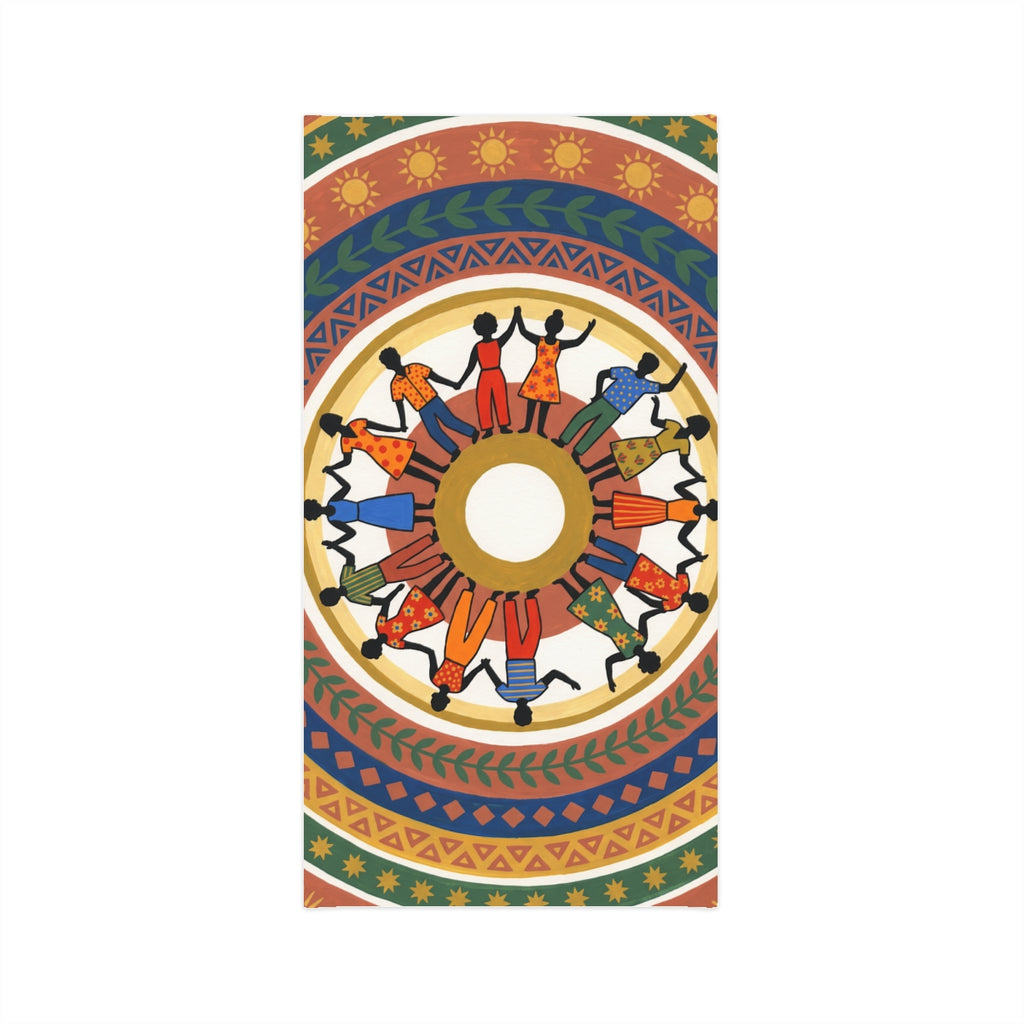 Lightweight Neck Gaiter - Unity Mandala Folk Art | Echovira...