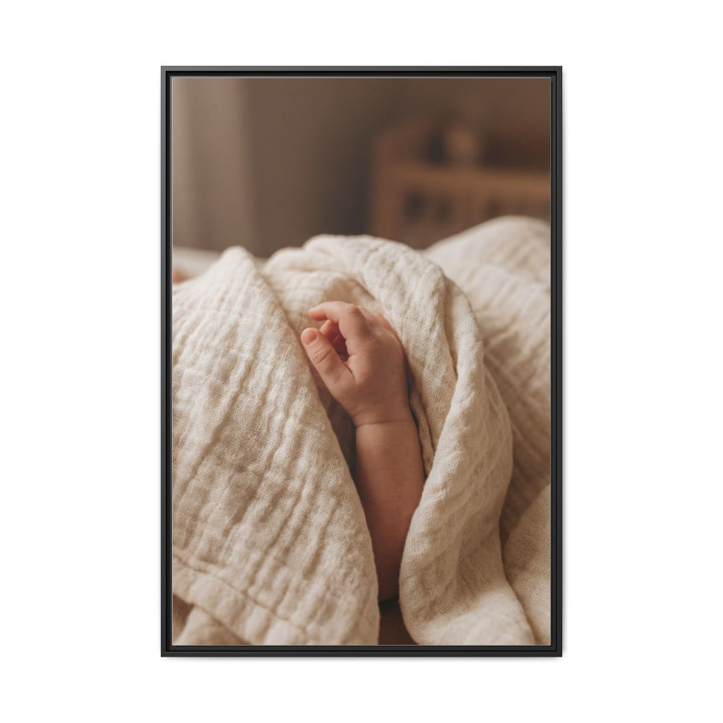 Framed Matte Canvas - Neutral Nursery — Black / 1.25"