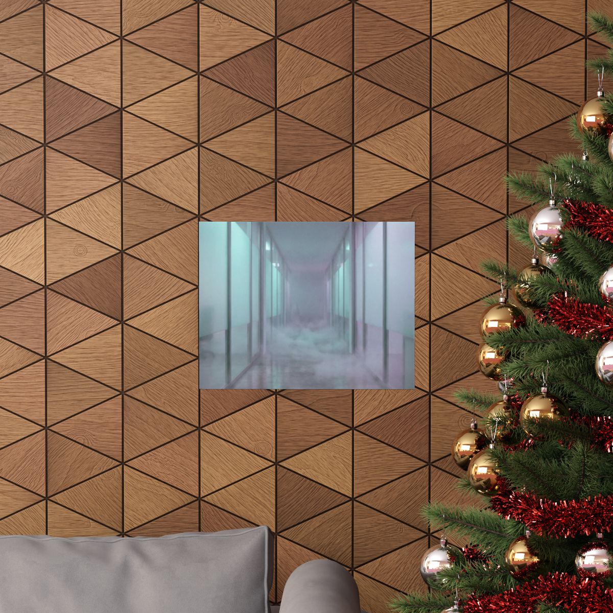 Matte Horizontal Posters - Liminal Corridor Fog Art Print......