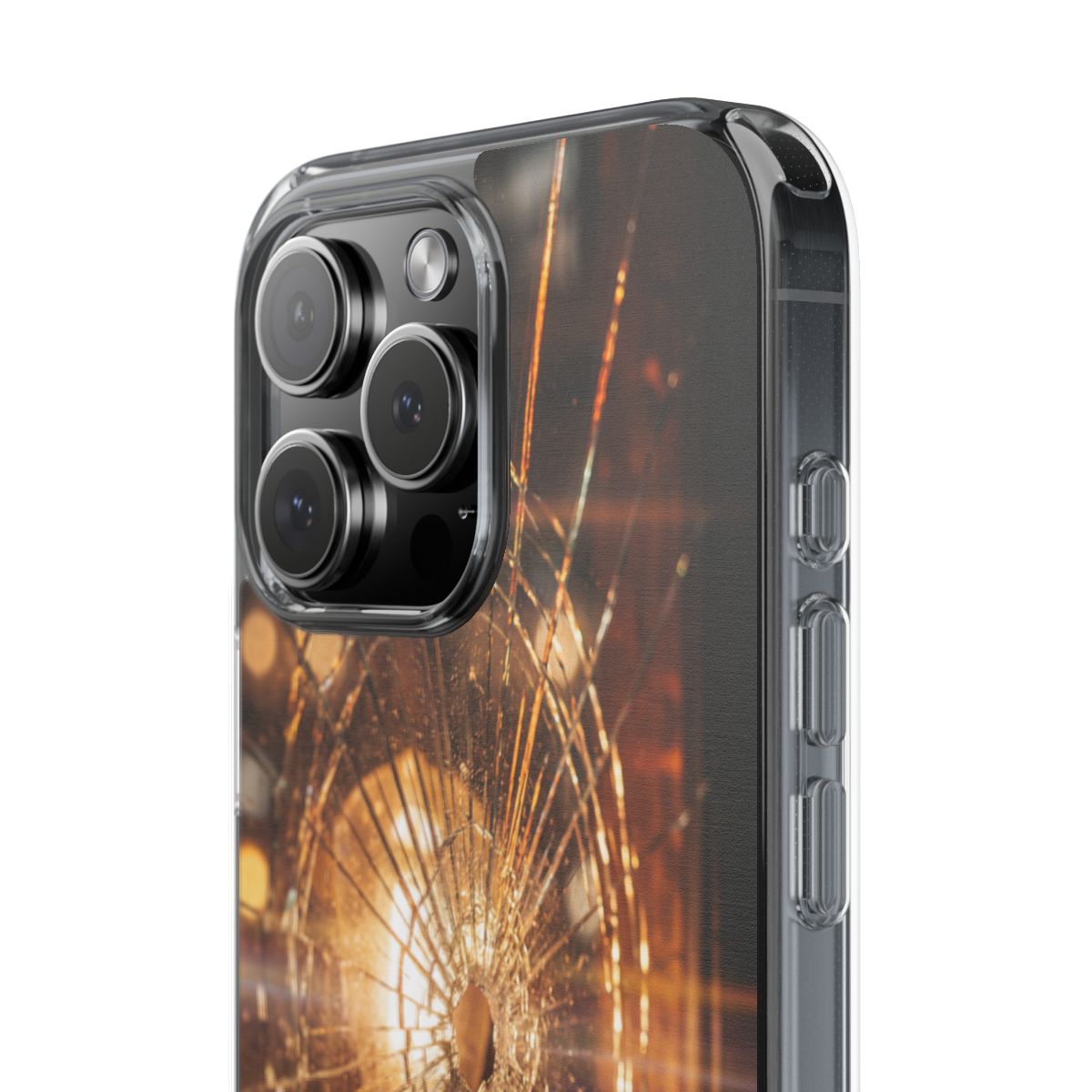 Clear Impact-Resistant Case - Fractured Glow