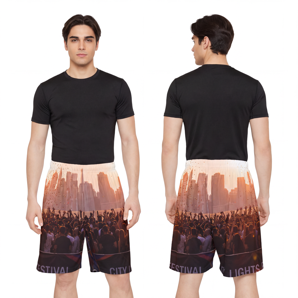 Men's Sports Shorts - Golden Hour | Echovira Gallery