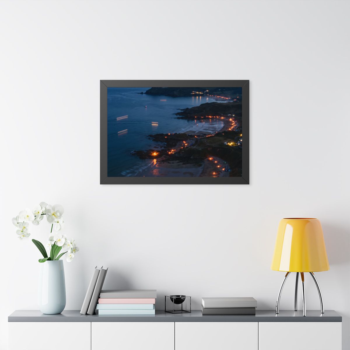 Framed Horizontal Poster - Coastal — Black (14×11, 16×12......
