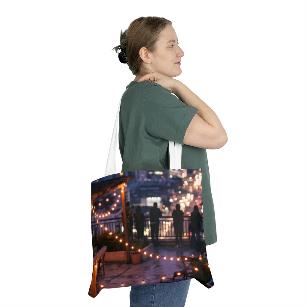 Shoulder Tote Bag - Rooftop Nights - Cinematic Urban... |...