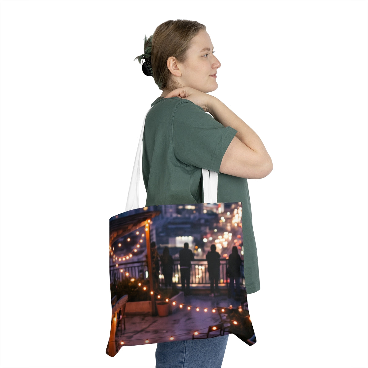 Shoulder Tote Bag - Rooftop Nights - Cinematic Urban... |...