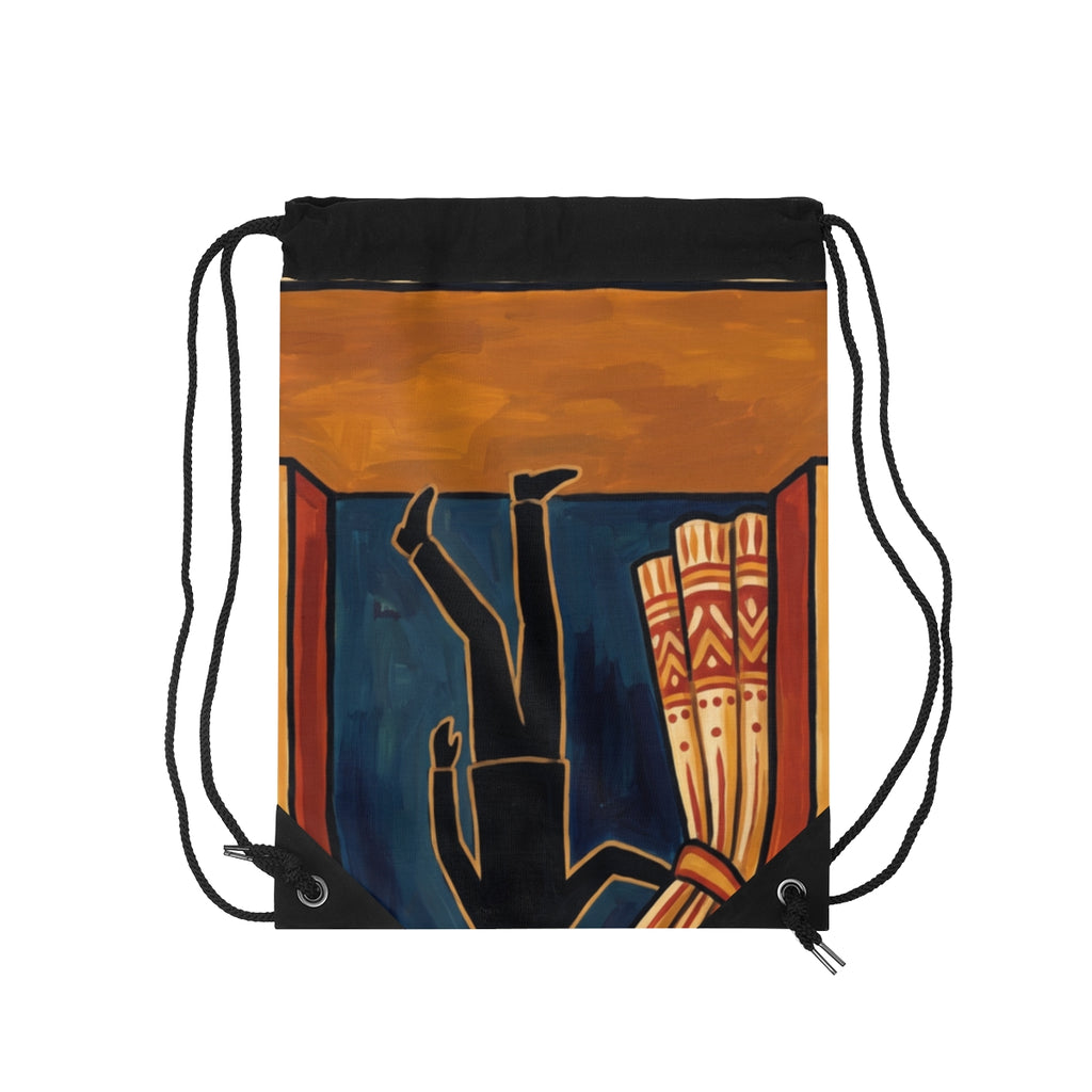 Drawstring Bag - Behind The Curtain Cinch Bag | Echovira...