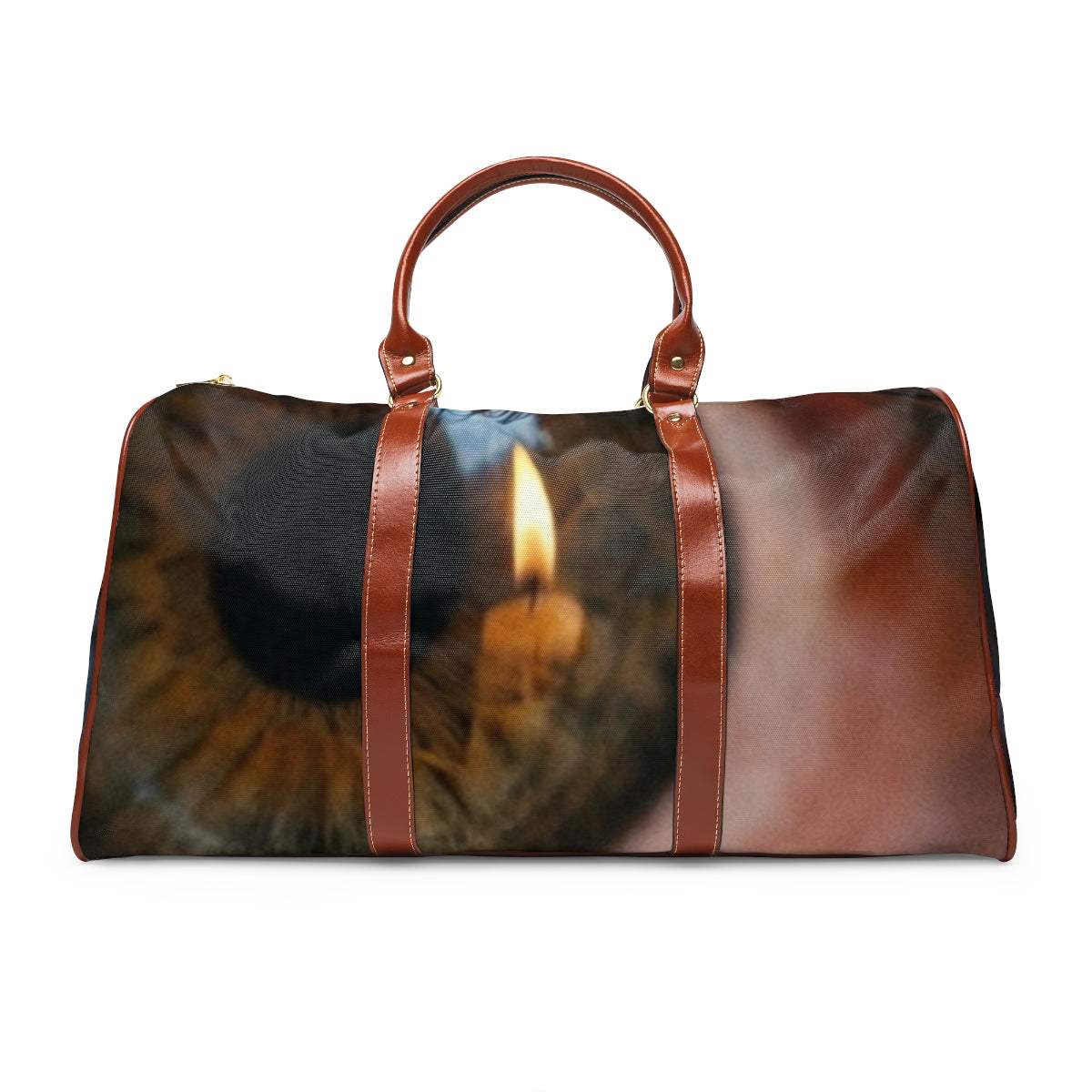 Waterproof Travel Bag - Amber Iris Reflection Fine Art Print...