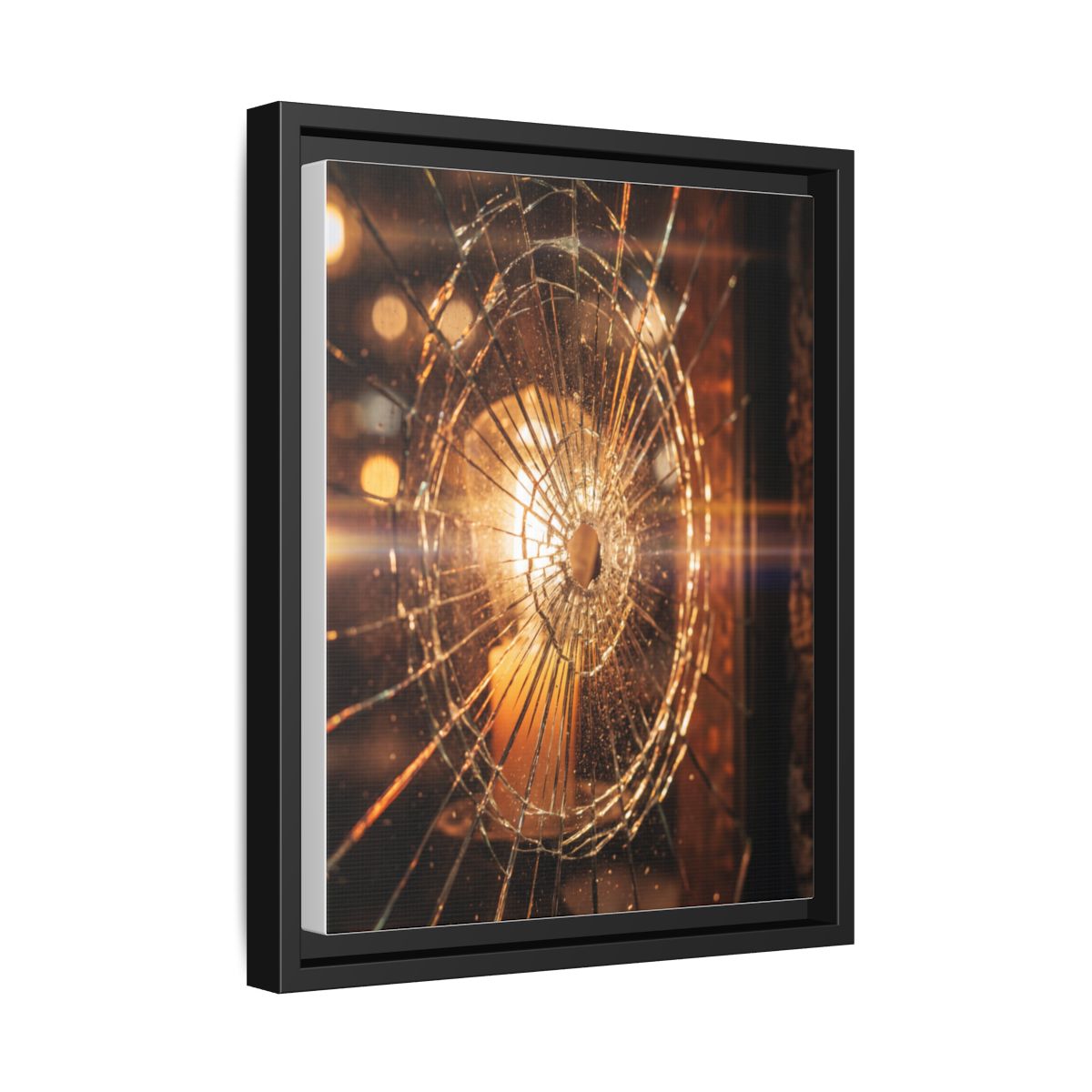 Framed Matte Canvas - Shattered Glass