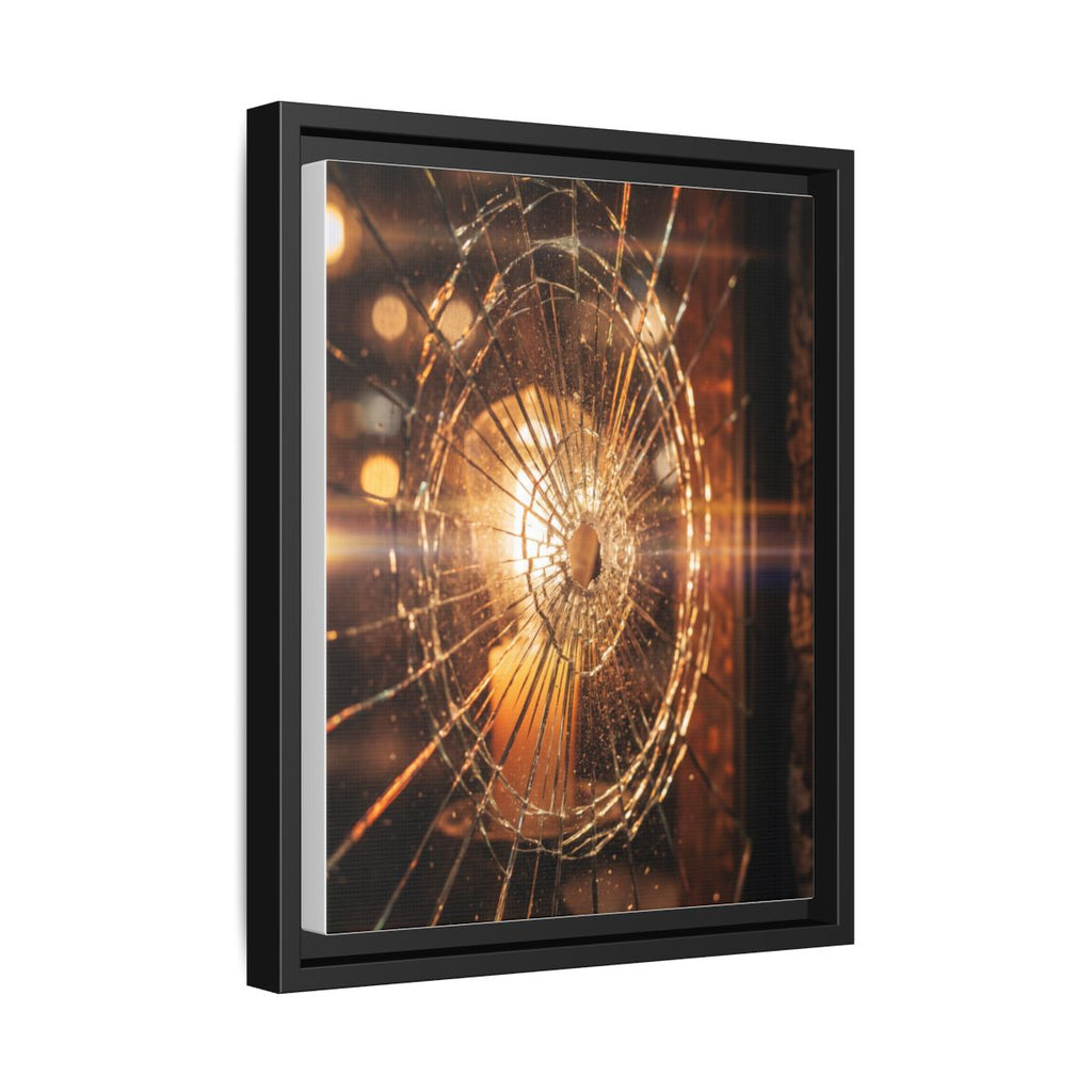 Framed Matte Canvas - Shattered Glass — Black / 1.25"