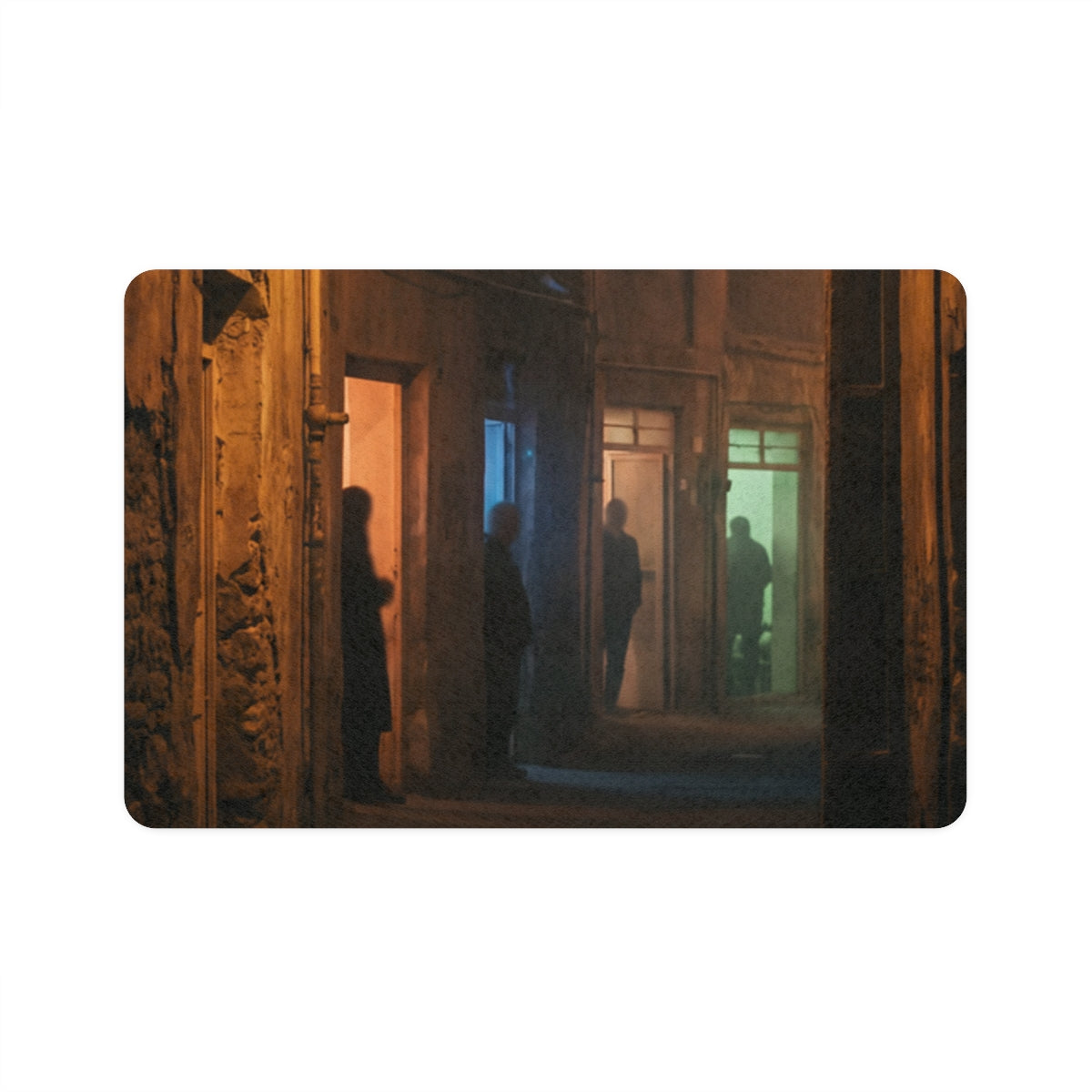 Pet Food Mat - Shadowed Alleyway Mystery Art Print |...