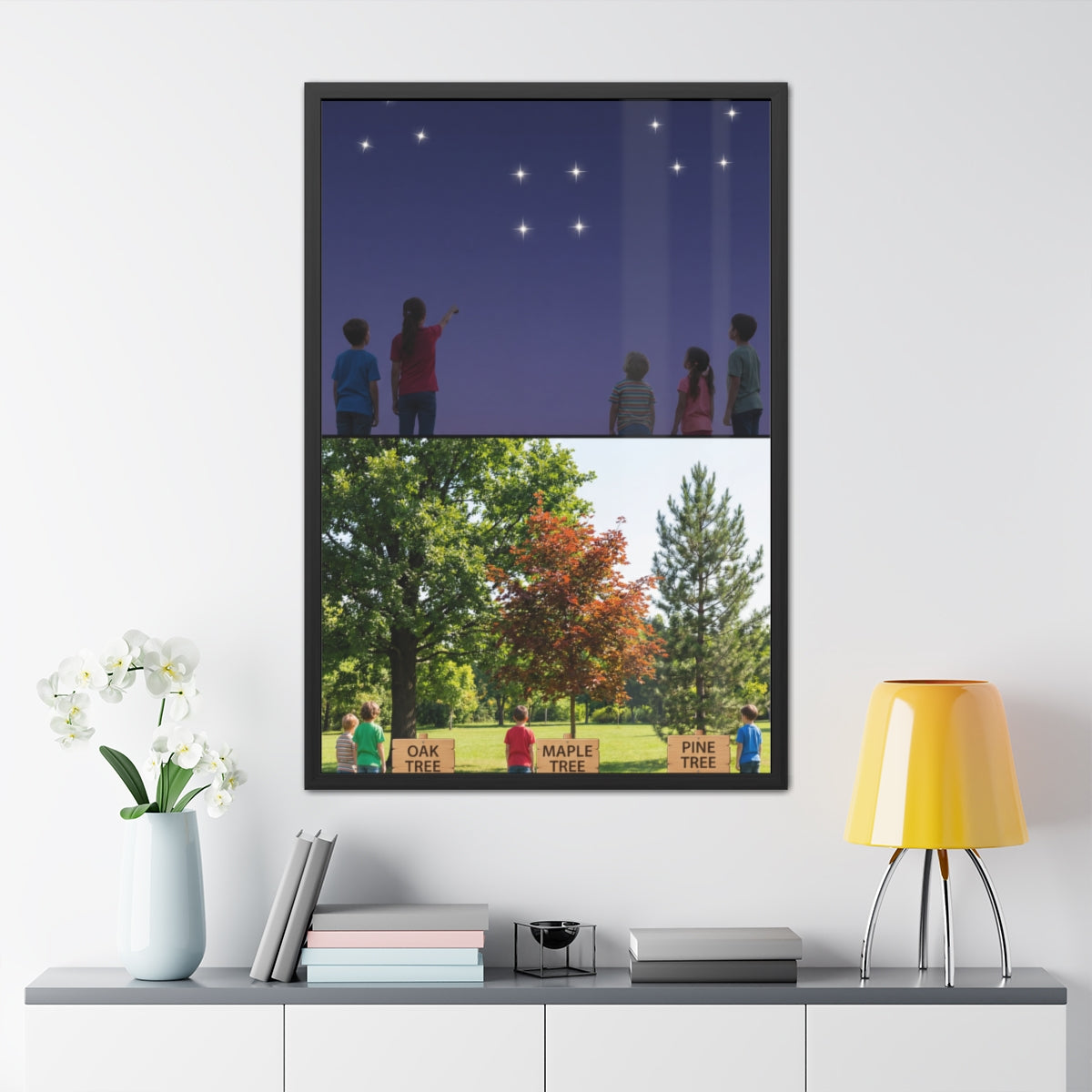 Framed Poster - Stargazer & Tree Identification (8×12, 9×11...