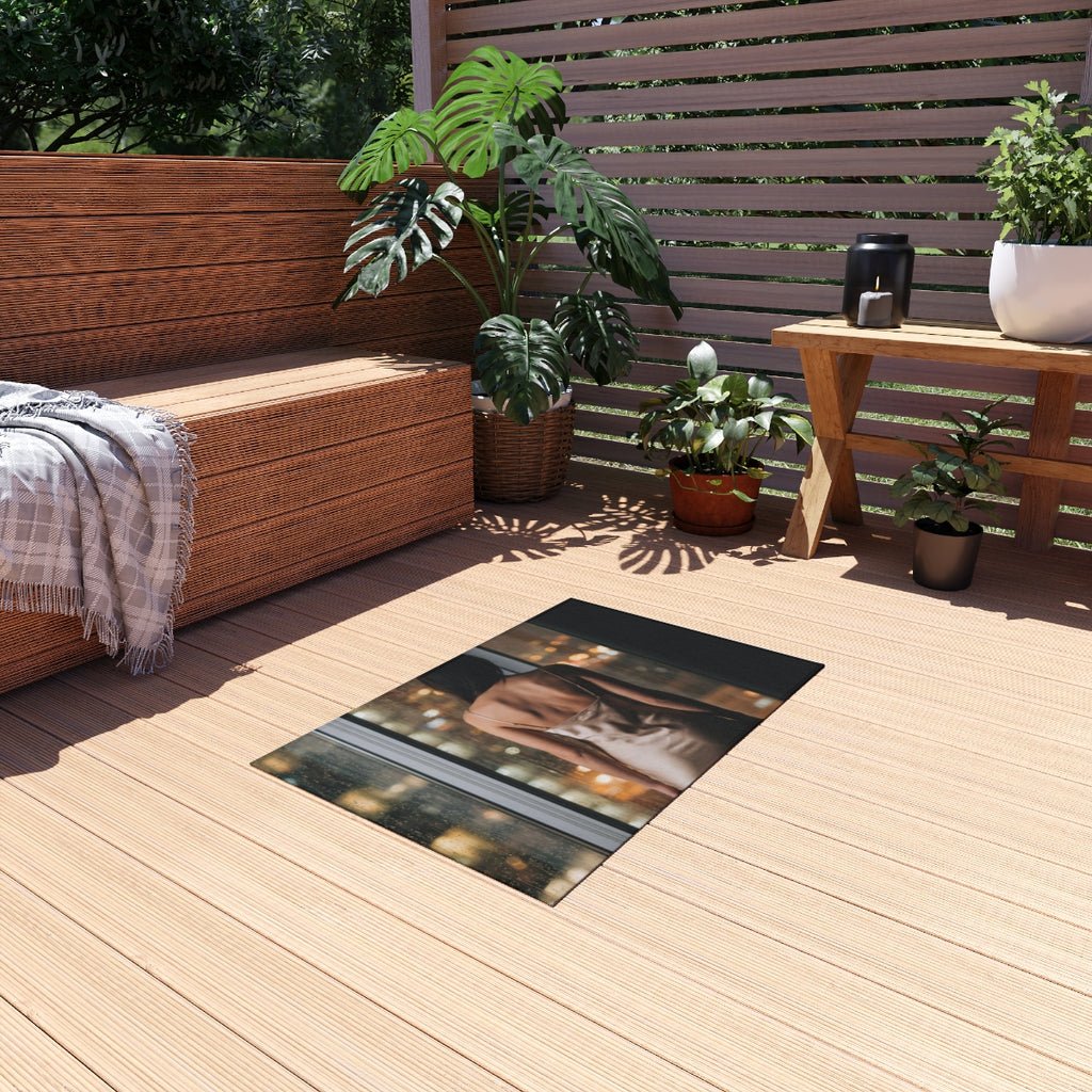 Outdoor Rug - Rainy City Lights Patio