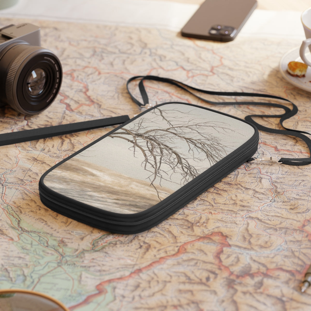 Passport Wallet - Winter Branch Solitude Landscape |...