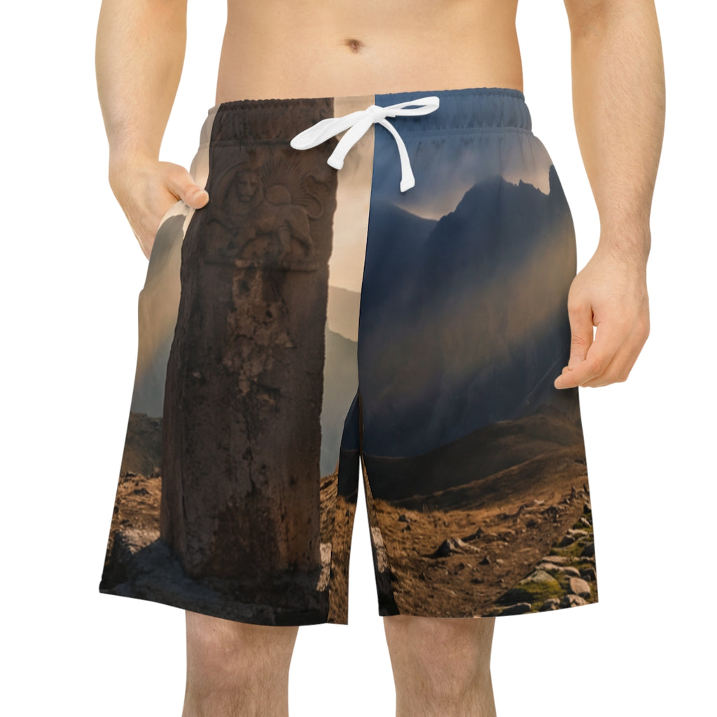 Sportliche lange Shorts - Bergwanderung