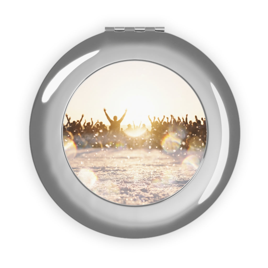 Golden Hour Crowd Celebration Travel Mirror